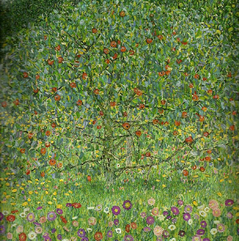Gustav Klimt appletrad i oil painting picture